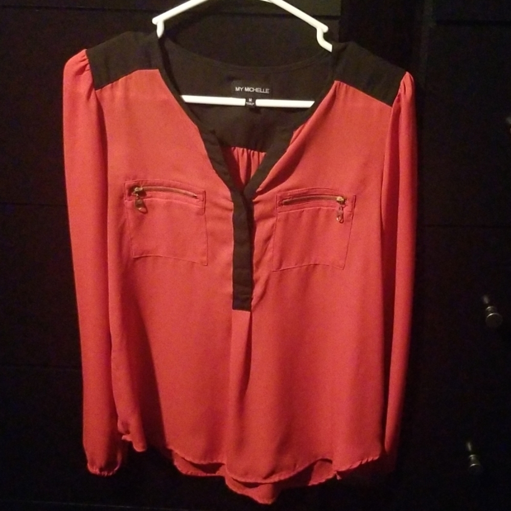 Black and red blouse